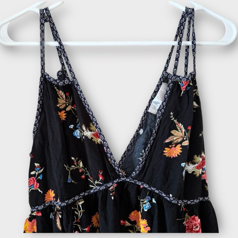 Band of Gypsies Black Floral Mini Dress